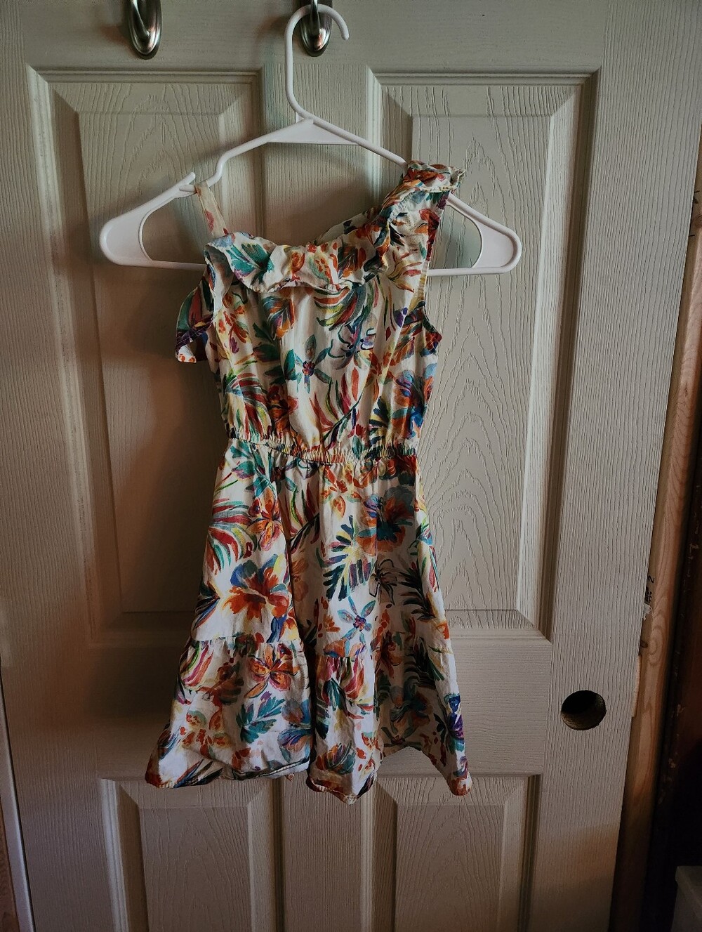 Girls Floral One-Shoulder Sundress Size 7
